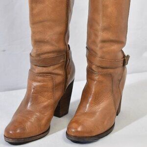 FRYE Patty Tall Brown Boots, Zip size 10